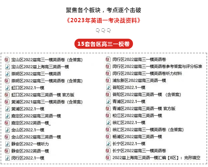 2023年英语一考决战资料