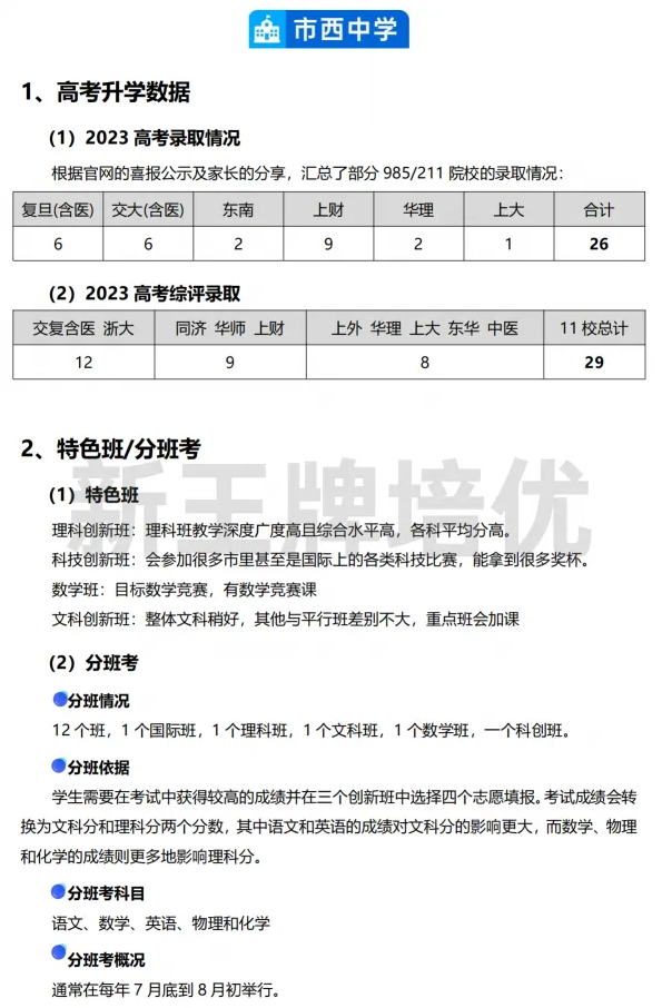 静安区高中校情一本通