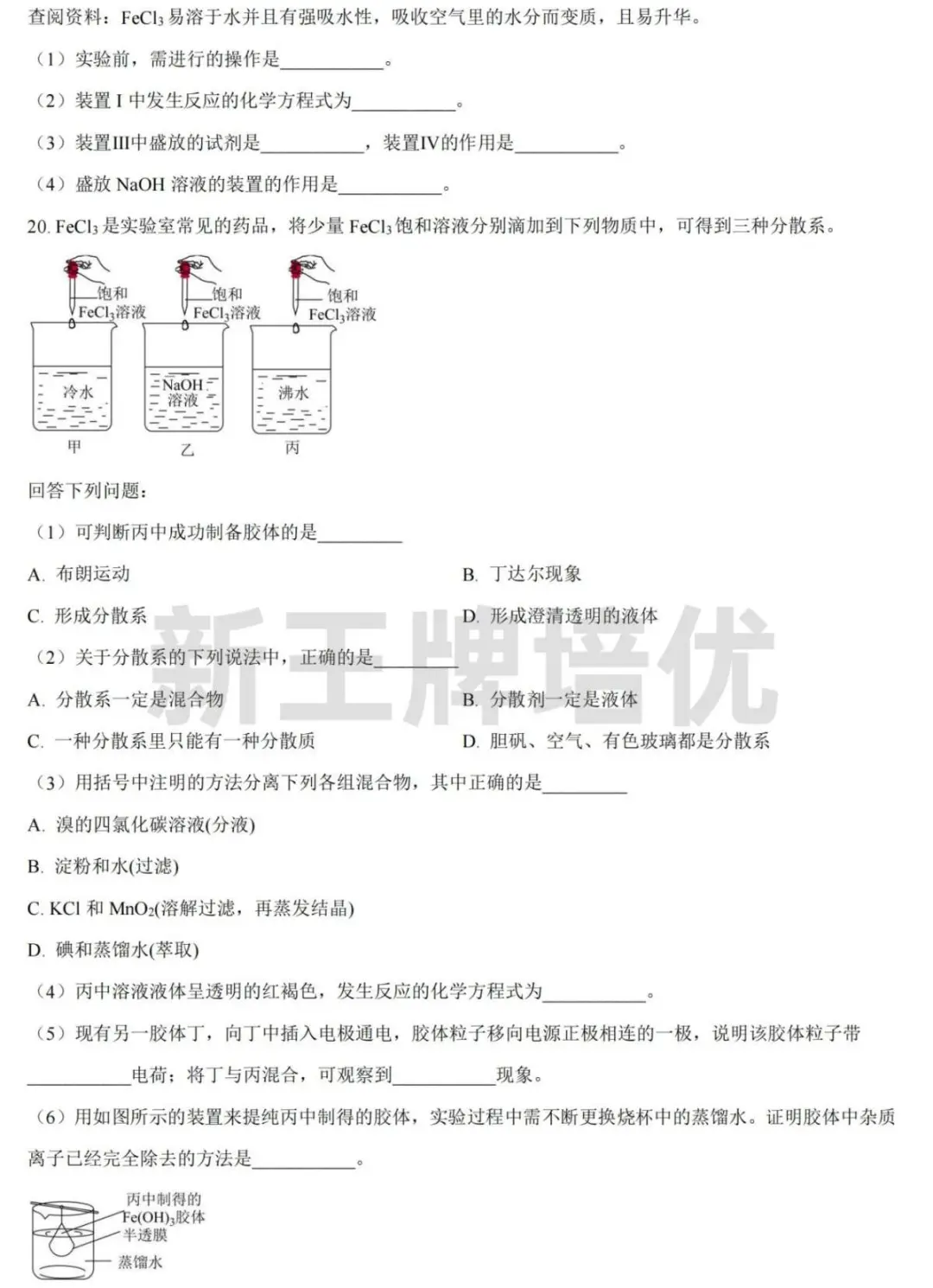 高一高三今年真题卷