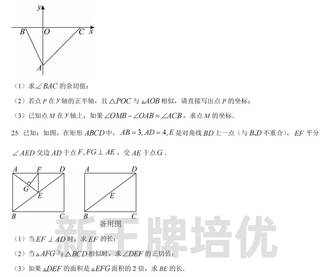 九年级期中考真题试卷