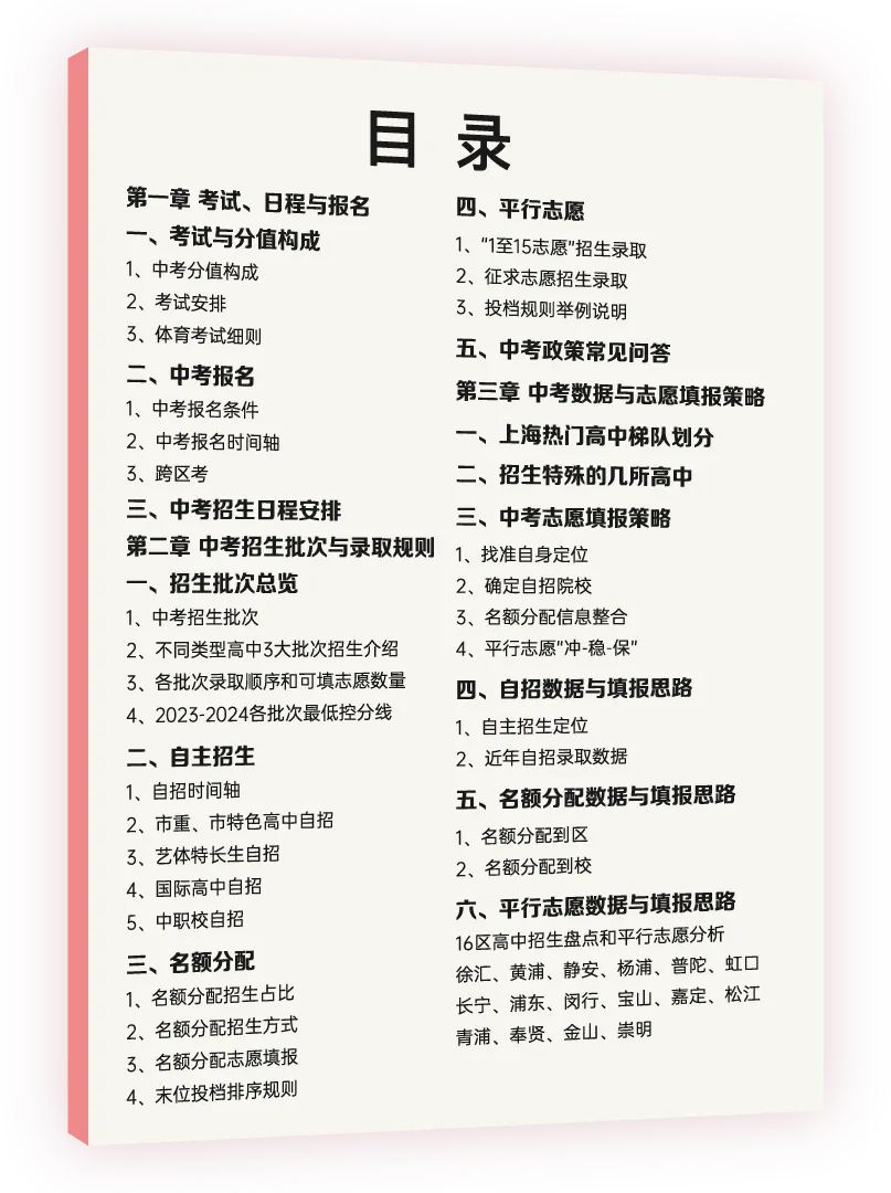 中考志愿填报手册,中考志愿填报
